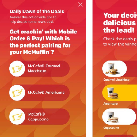 Wireframe and Concept of McD Daily Poll App Template